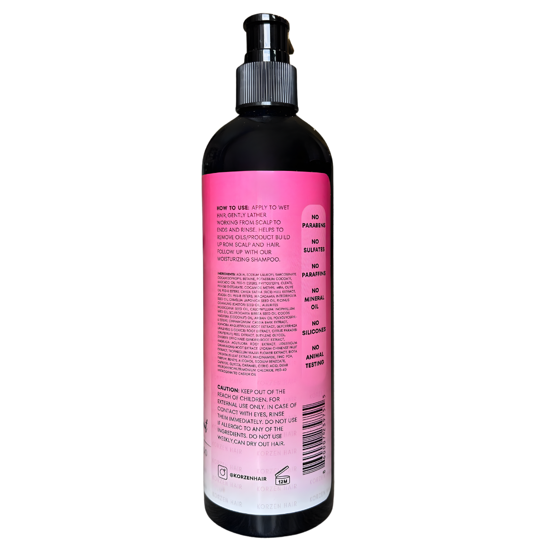 Korzen Hair Chocolate Coconut Clarifying Shampoo | Deep Cleansing & Curl-Friendly