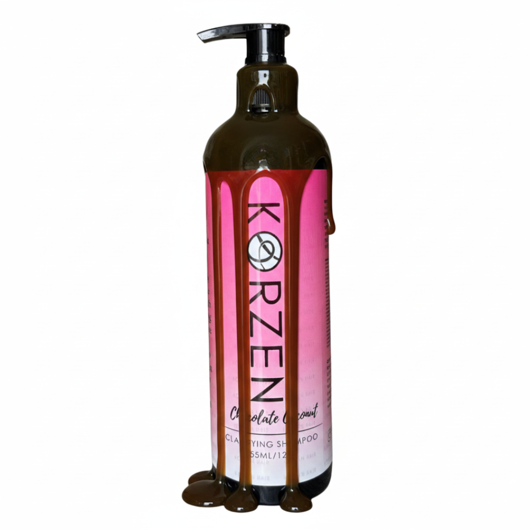Korzen Hair Chocolate Coconut Clarifying Shampoo | Deep Cleansing & Curl-Friendly